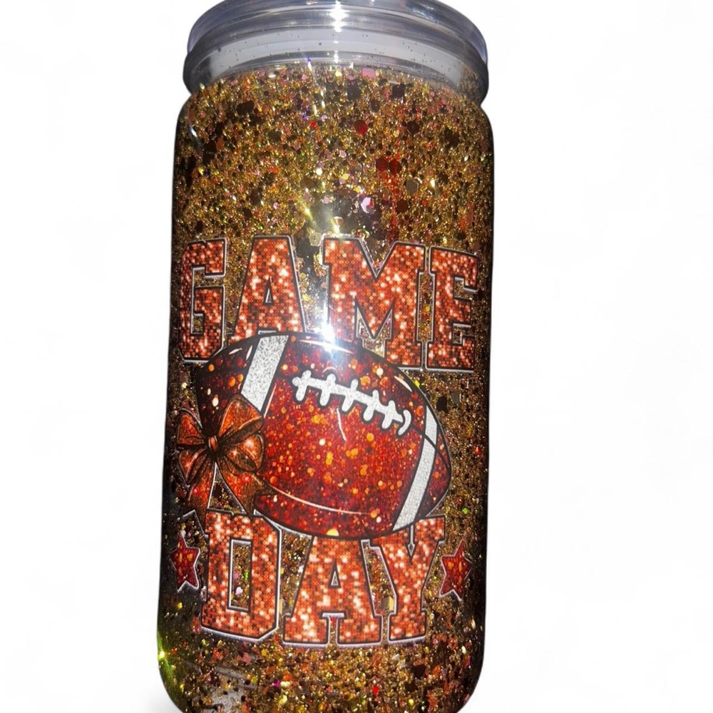 Glittery Game Day Tumbler